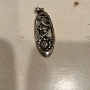 Sterling silver celestial pendant